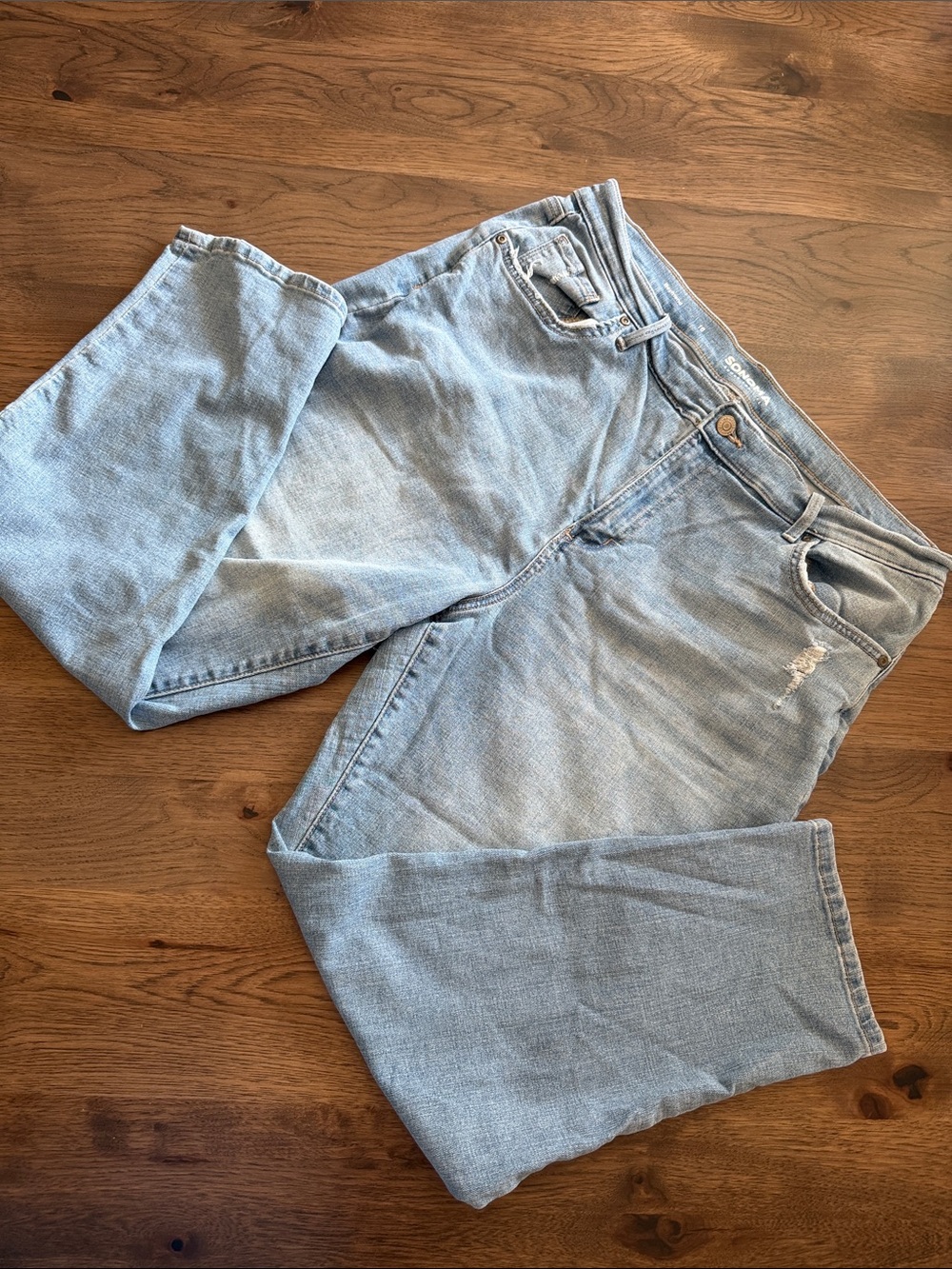 Sonoma Women's Boyfriend 16 Light Blue Denim Cropped Jeans